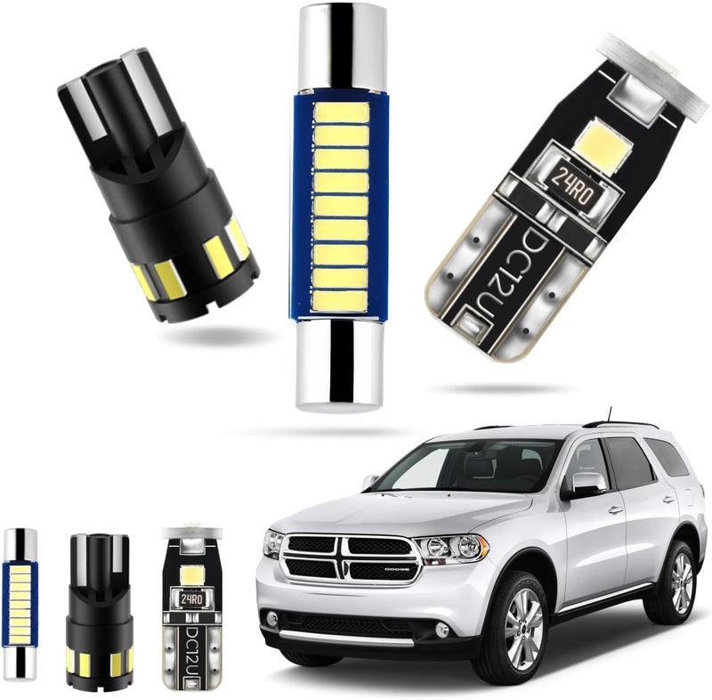 EASY EAGLE LED Interior Car Lights for Dodge-Durango-2011-2021: 15 Piece Kit White LED Light Bulbs - Super Bright 6000K + Install Tool - Image 1